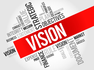 Vision word cloud, business concept