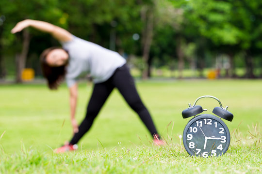 Morning  Exercise And Black Clock