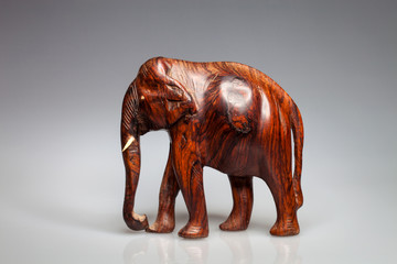 wooden statue of an elephant