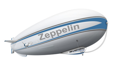 Zeppelin, Luftschiff, freigestellt