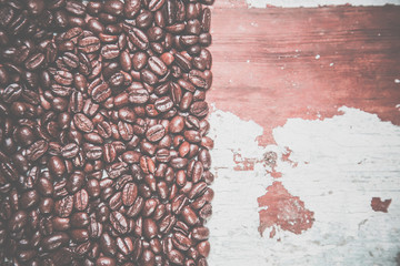 background of coffee and wood texture