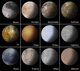 Solar System Satellites © alex_aldo
