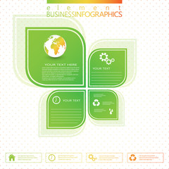 Modern green infographic design. Vector illustration eps 10