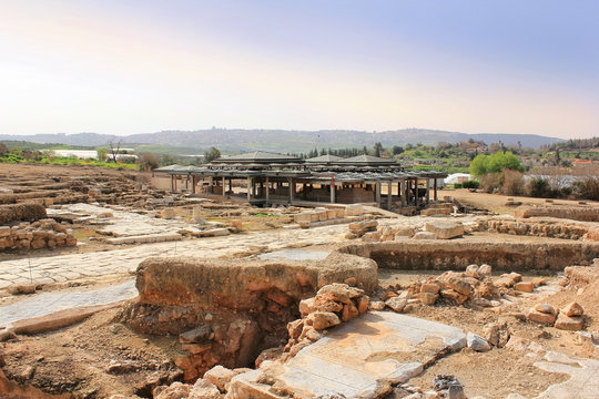 archaeological excavations, national park Zippori, Israel