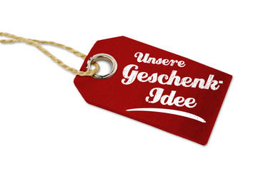 Anhänger mit Geschenkidee