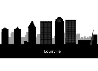 Fototapeta premium Louisville Kentucky city skyline silhouette. Vector illustration