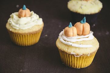 Cupcakes decorated with fondant