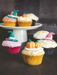Cupcakes decorated with fondant
