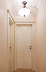 White wooden door interior