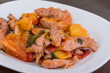 Pork and pineapple salad