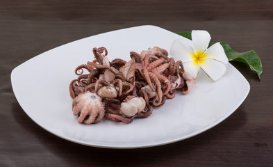 Boiled octopus