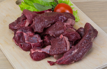 Raw venison