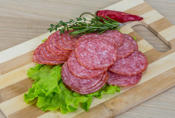 Sliced salami