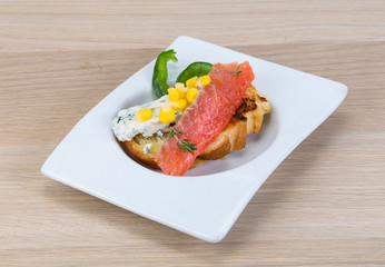Tapas with salmon