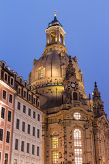 Fototapeta na wymiar Frauenkirche Dresden am Abend
