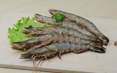Raw tiger shrimps
