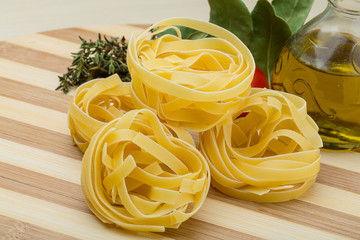 Raw fettuccine