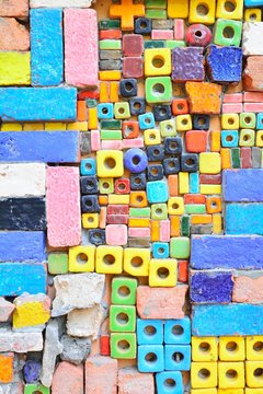 Colorful Ceramic Tile Patterns Background.