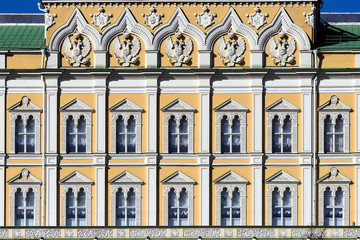 Fototapeta na wymiar facade of the Grand Kremlin Palace, Moscow, Russia