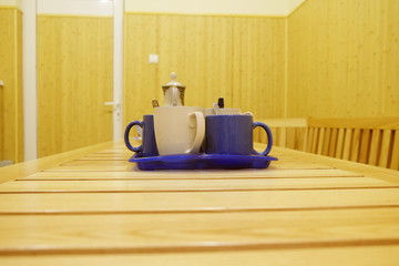 Relaxation room in the sauna.