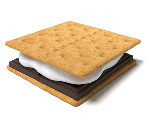 3d illustration of a smore