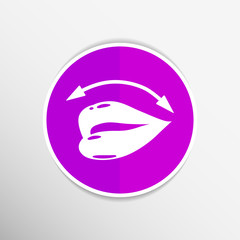 Lips icon isolated on white background. VECTOR illustration
