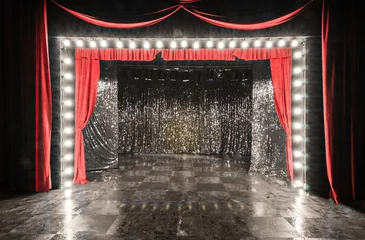 Photo sur Plexiglas Théâtre théâtre de scène curtian de velours rouge