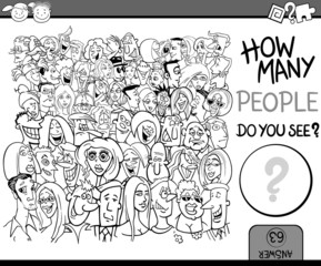 counting game cartoon coloring page