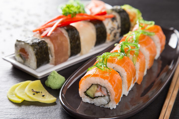 Japanese seafood sushi set