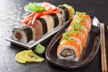 Japanese seafood sushi set