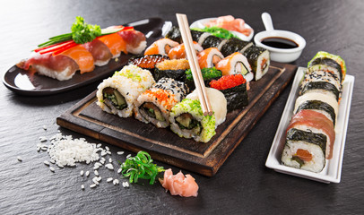 Japanse zeevruchten sushi set