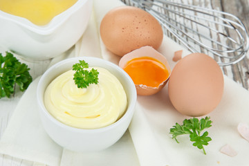 Mayonnaise in bowl