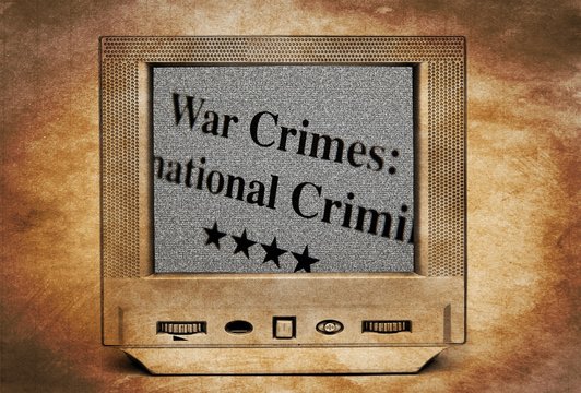 War crimes on TV screen