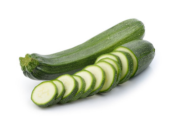 zucchini isolated on white background