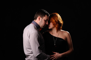 adult couple standing