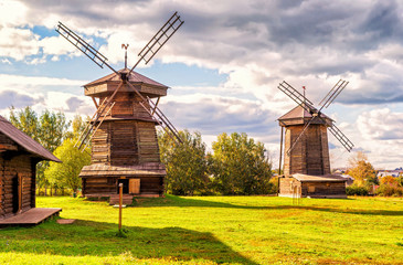 Old mills in summer in Suzdal, Golden Ring of Russia - obrazy, fototapety, plakaty