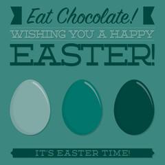 Retro style Easter typographic card in vector format.