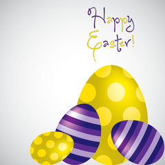 Happy Easter egg card in vector format.