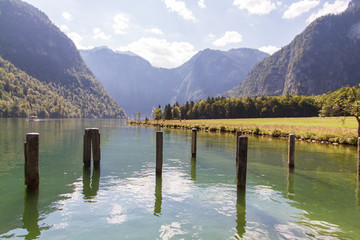 Obraz premium Bootsfahrt auf Königsee