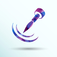 Cosmetic eyeliner with sample strokes makeup