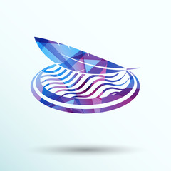 button stylized icons set - vector illustration icon fabric button