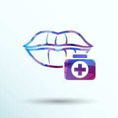 kiss lips vector lipstick icon passion symbol female
