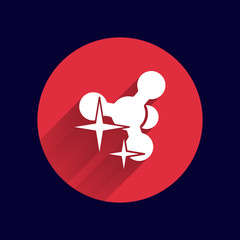 Molecule Icon isolated glossy illustration shiny atom