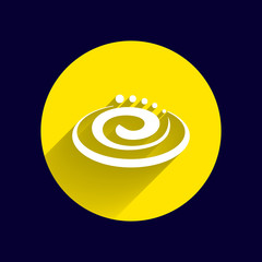 Hygienic cream, top view vector illustration Cream