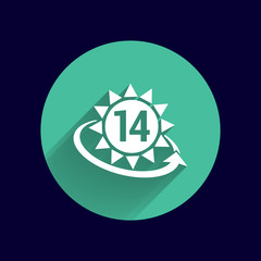 Heart shaped clock and calendar with 14 date