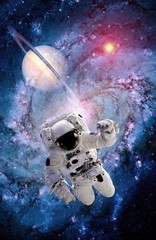 Fototapeta na wymiar Astronaut Spaceman Suit Spiral