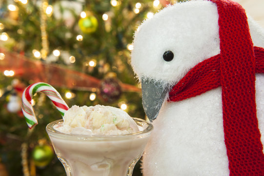 Penguin And Candy Cane Ice Cream