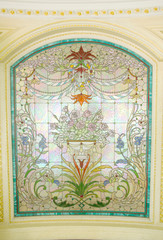 stained glass detail - Stock Image