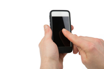 Smartphonegeste auf weiß