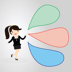 Businessman Speech bubble Concept.